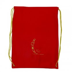 Worek typu plecak z haftem, 33x37 cm